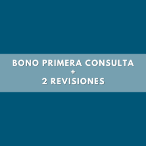 Bono primera consulta mas dos revisiones